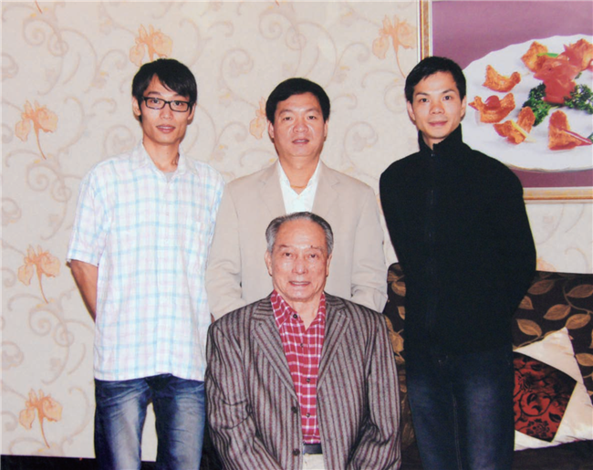 陳卓林與師傅羅家寶、師弟李江林、劉建科合影